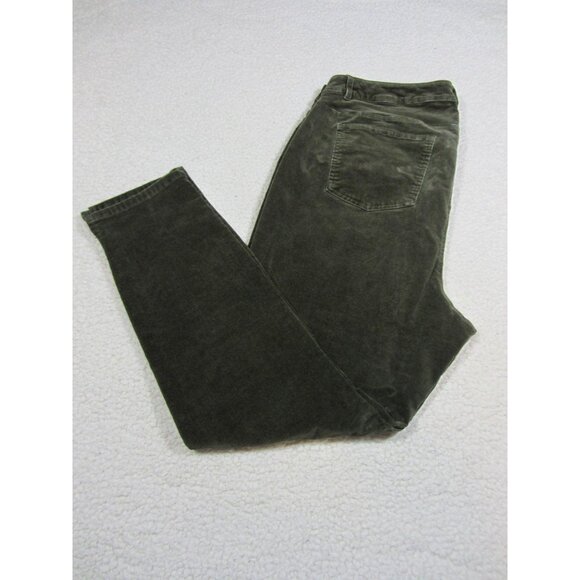 Modcloth women's army green stretch tapered leg corduroy pants 1X - Picture 5 of 12